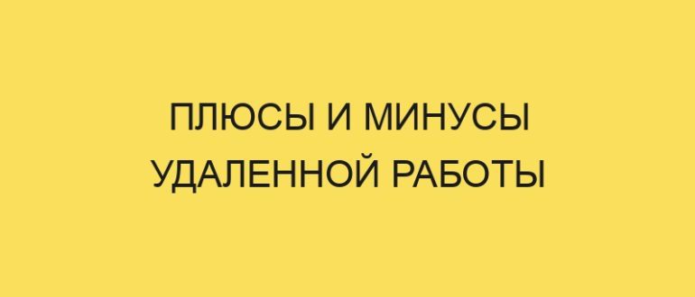 plyusy i minusy udalennoy raboty 4115