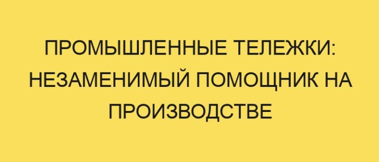promyshlennye telezhki nezamenimyy pomoschnik na proizvodstve 5582 1
